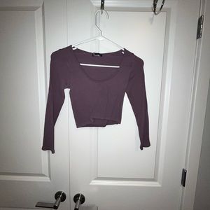 Zara ribbed crop top (XS-S) purple